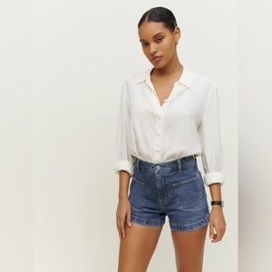 Reformation Alyssa High Rise Jean Shorts in Anguilla